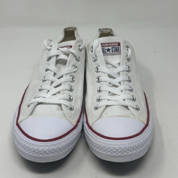 Converse All Star Chuck Taylor Sneakers Mens 12 White Canvas Low Top Shoes - Picture 5 of 16